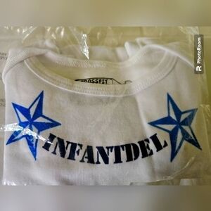 NEW **RARE** 2010 CROSSFIT Old School Original "Infantdel" Baby Onesie NWT